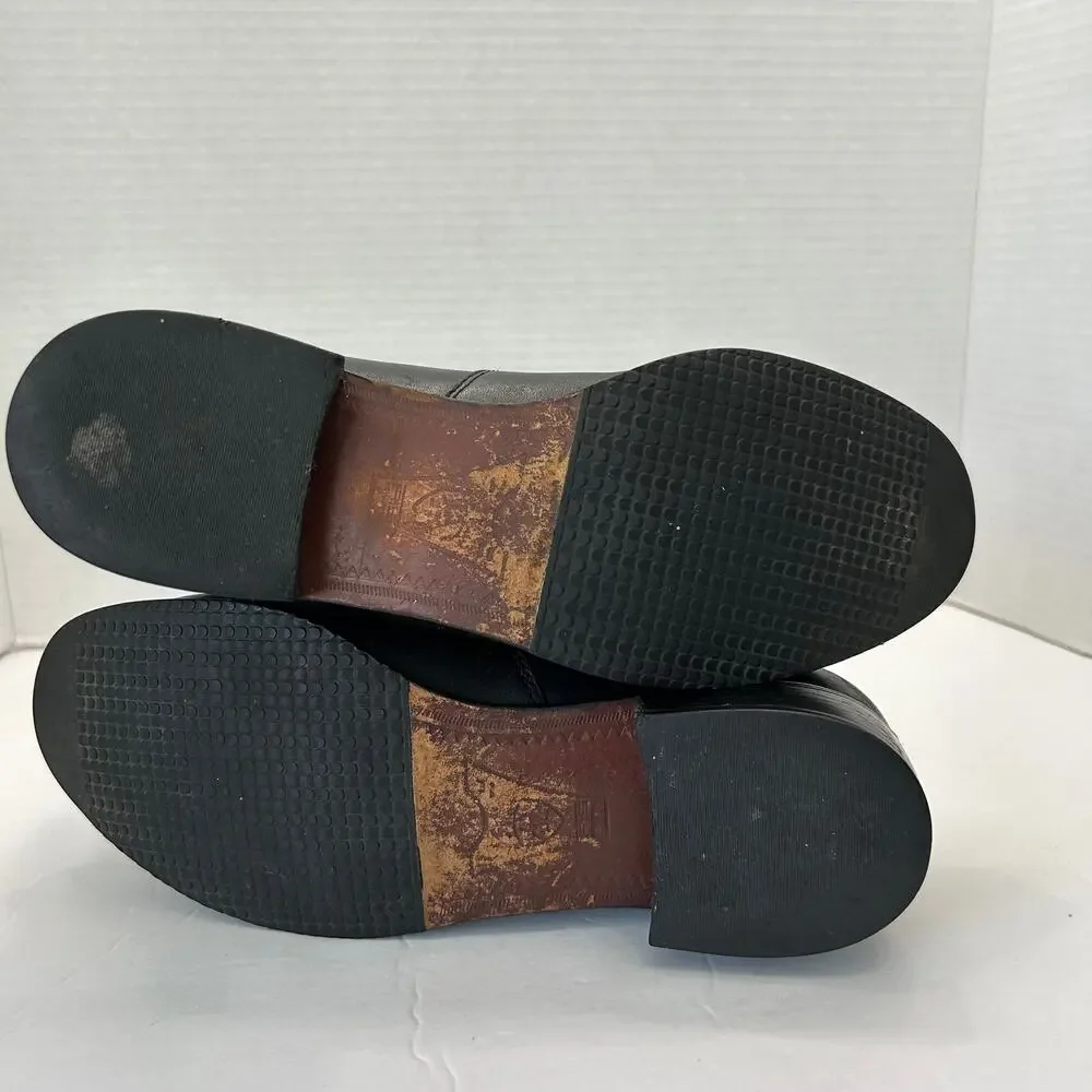 Ariat Western Style Black Leather‎ Buckled Ankle Booties Women's Size 7.5B